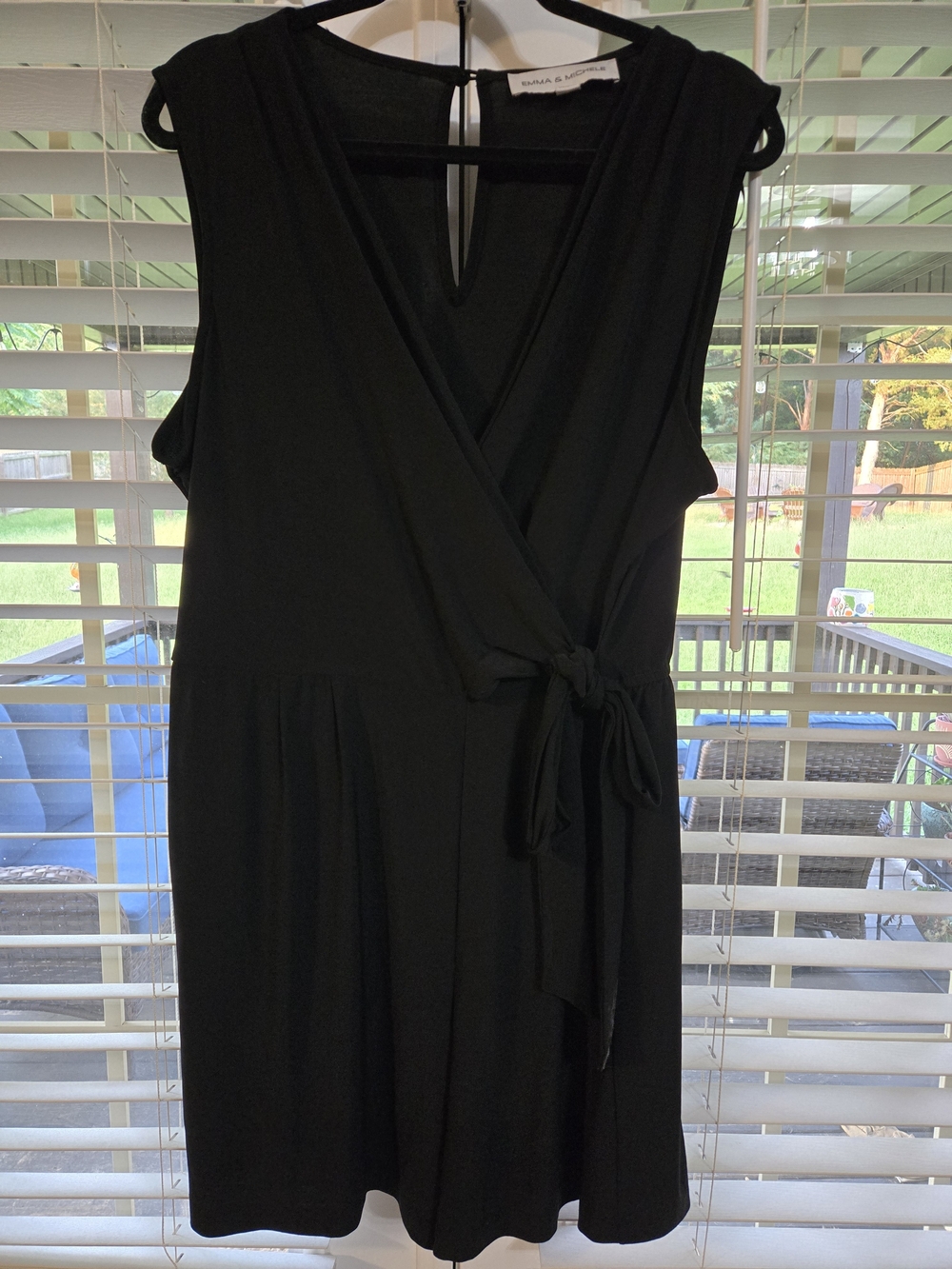 Emma Michele Black Sleeveless Shorts Romper Sz XL